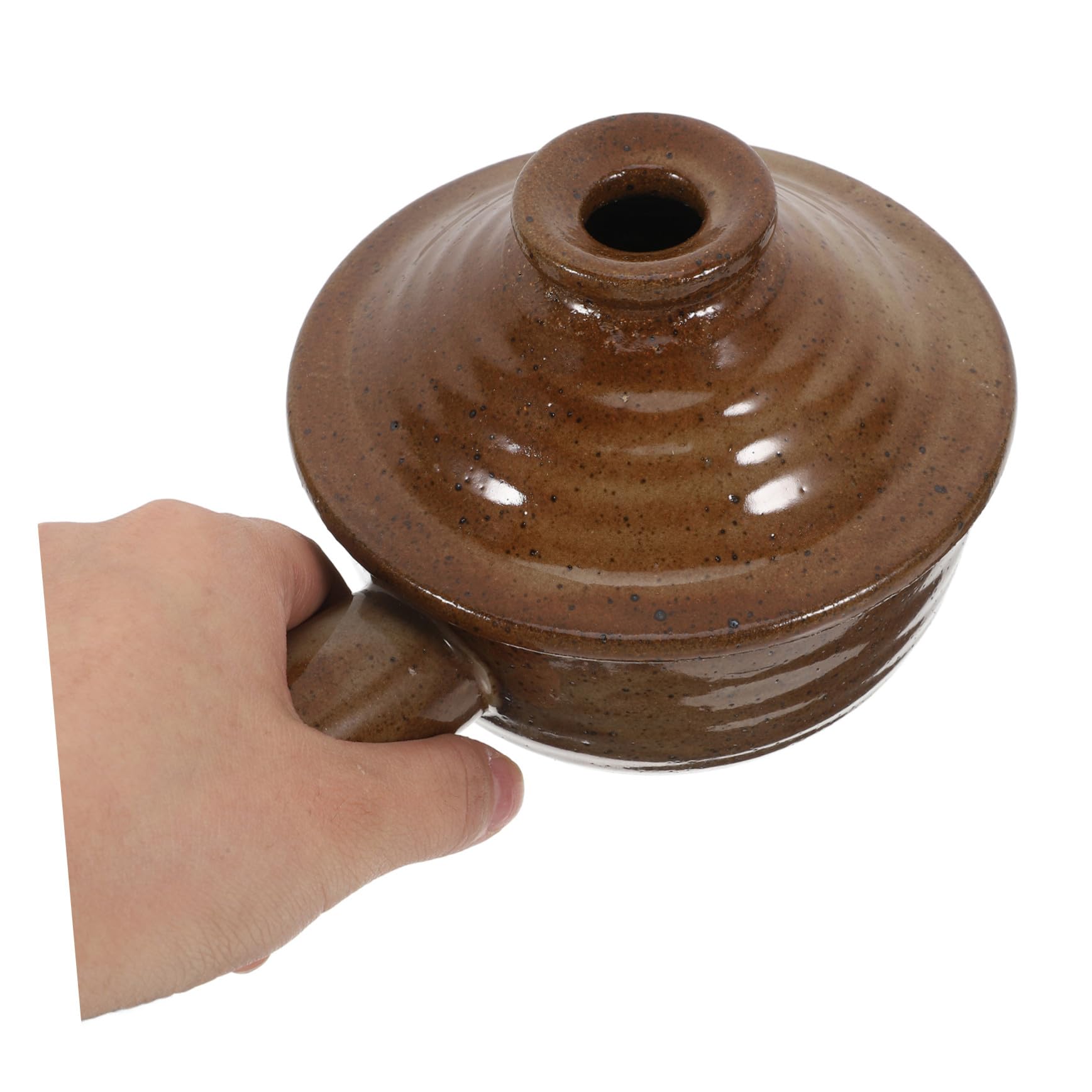 2 Stück Keramik Auflaufform mit Deckel, Rund, aus Ton | Mikrowellengeeignetes Kochgeschirr, für Küche und Essbereich, Elegantes Design
