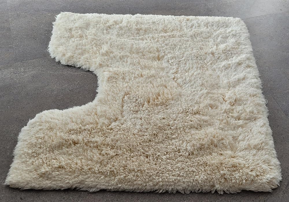Kleine Wolke 5432202129 Bambou Tapis de Bain Blanc Cassé 55 x 55 x 0,3 cm