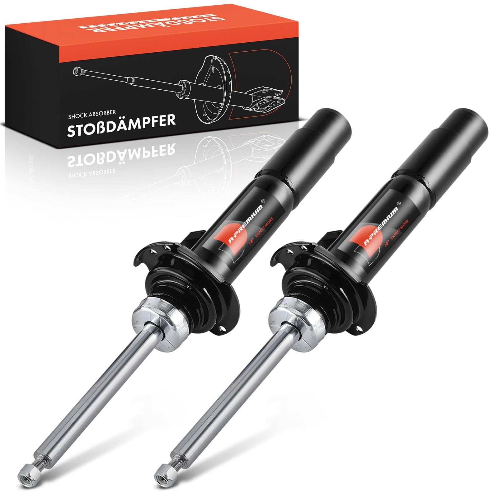 Frankberg 2x Ammortizzatori per sospensioni Ammortizzatori per telaio Anteriore sinistro destro 520mm Pressione del gas Compatibile con Serie 1 F20 Serie 3 Touring F31 2 Cabriolet F23 31316791541