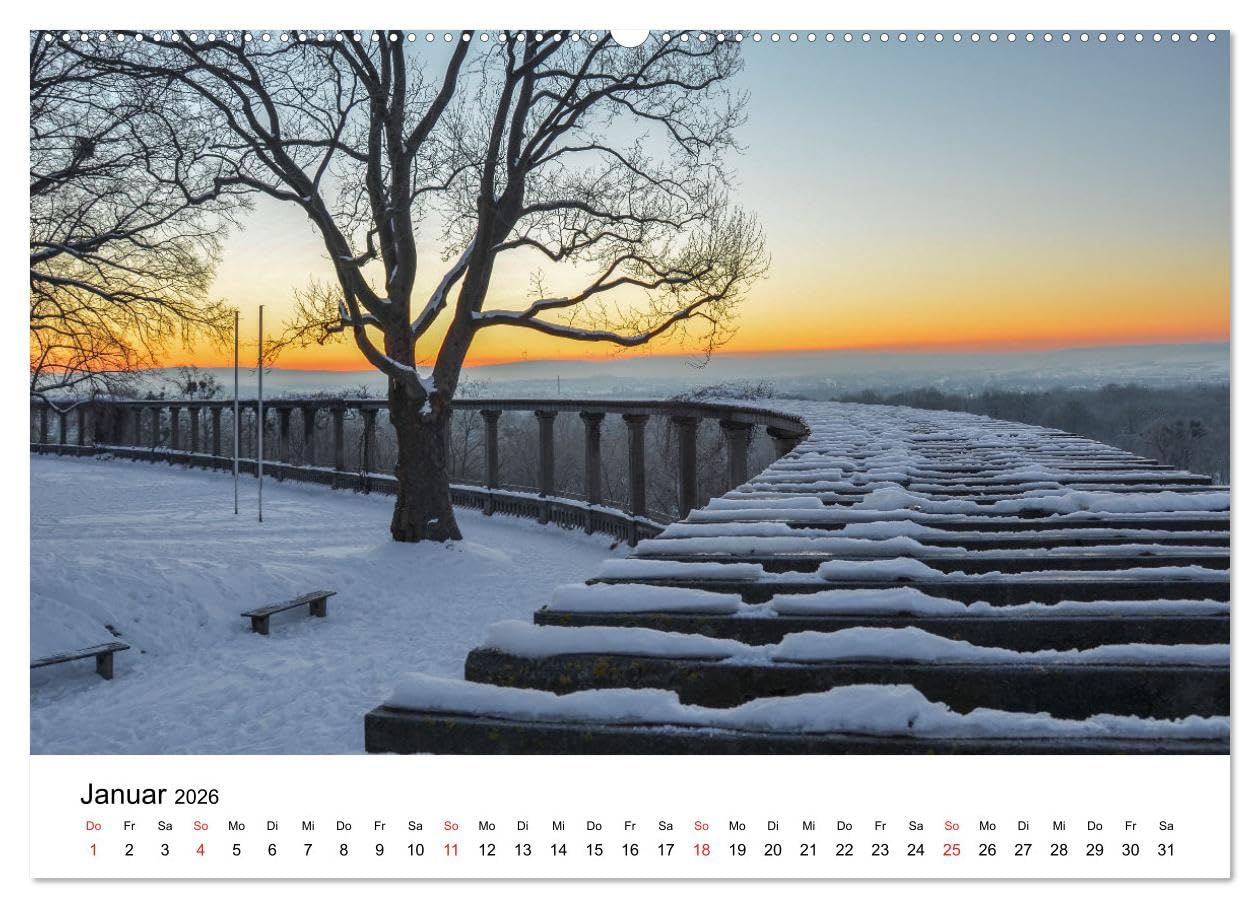 Kassel - Morgenlicht (hochwertiger Premium Wandkalender 2026 DIN A2 quer), Kunstdruck in Hochglanz: Stimmungsvolle Aufnahmen aus Kassel (CALVENDO Orte)