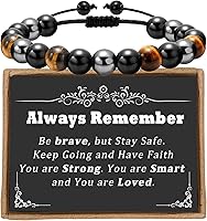 Vista 1 de Sereney Christmas Gifts for Him Son Boys Bonus Dad Father Men Boyfriend Grandson Friend as Triple Protection ID Bracelets Birthday Gifts for 9 10 11