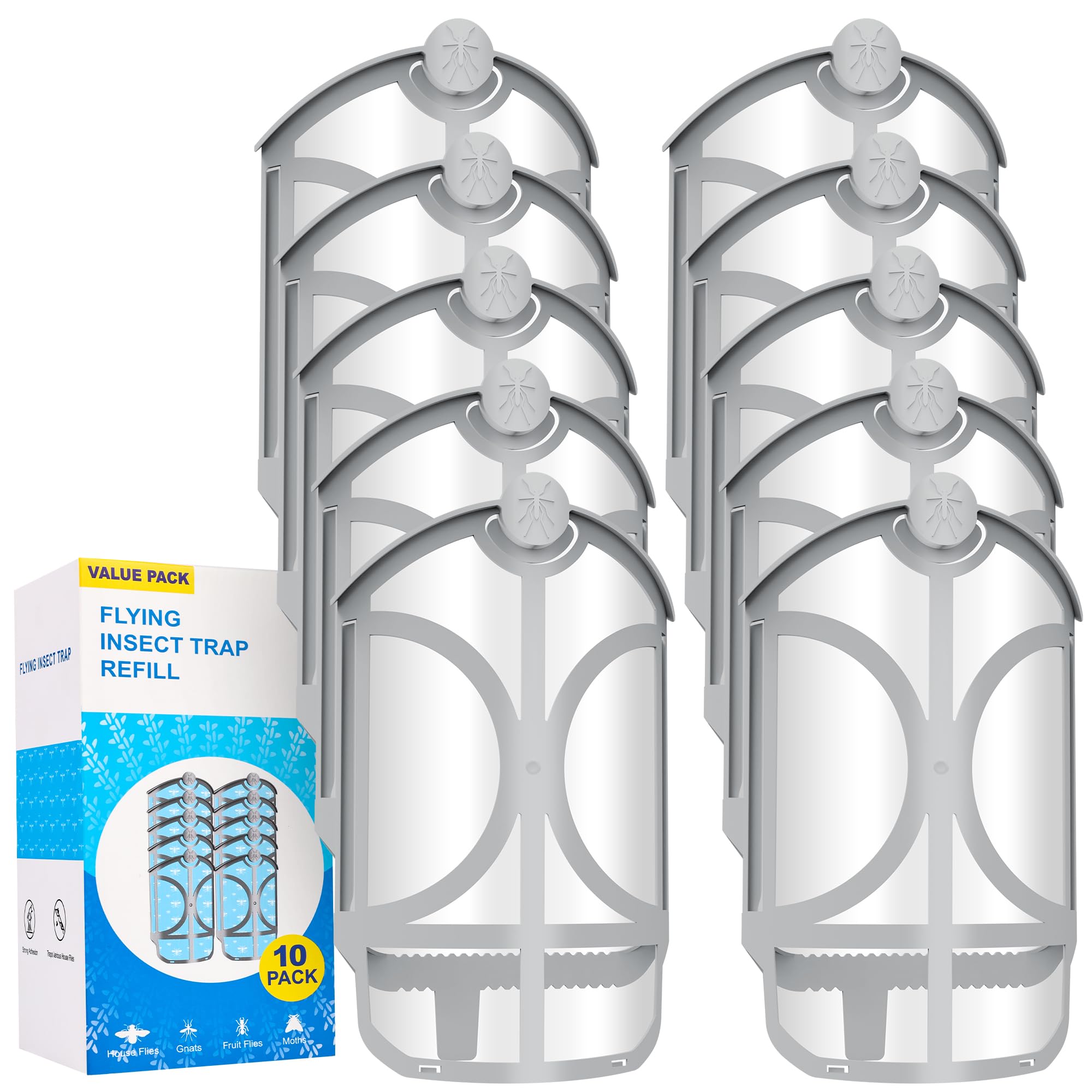 Photo 1 of 10 Pack Flying Trap Refills Compatible with Flying Insect Trap Refill, Insect Replacement Kit for M364 M364A and Max Fully Compatible Size (10 Pcs Refill) (10)
