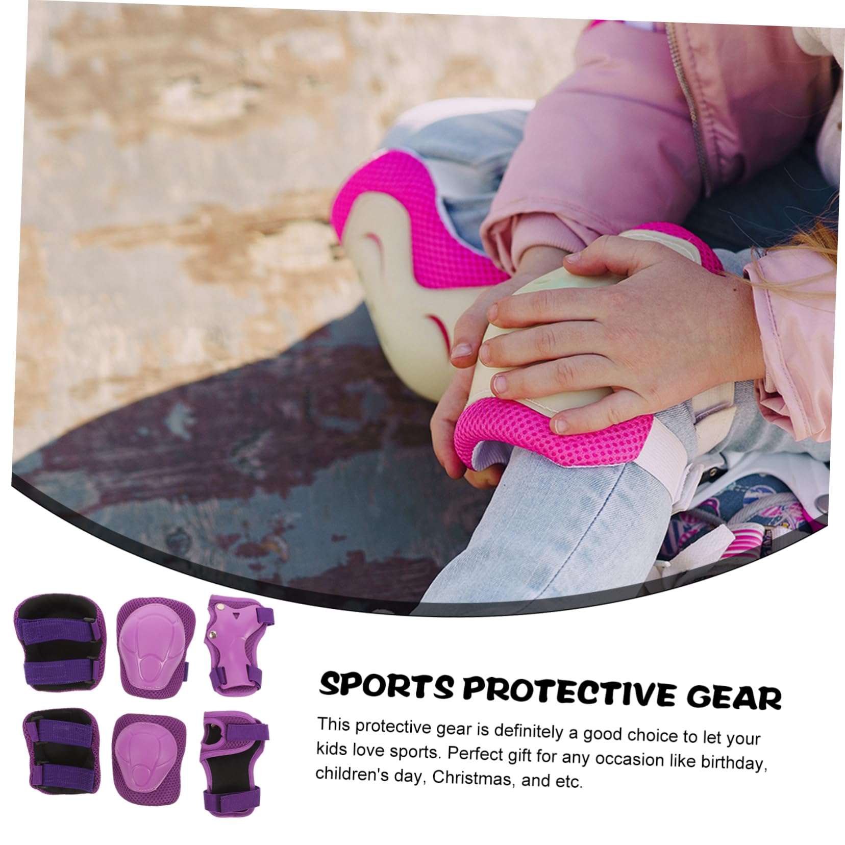 GALPADA Roller Skating Elbow Pads for Boys and Girls 6 -Resistant Shell Breathable Padding