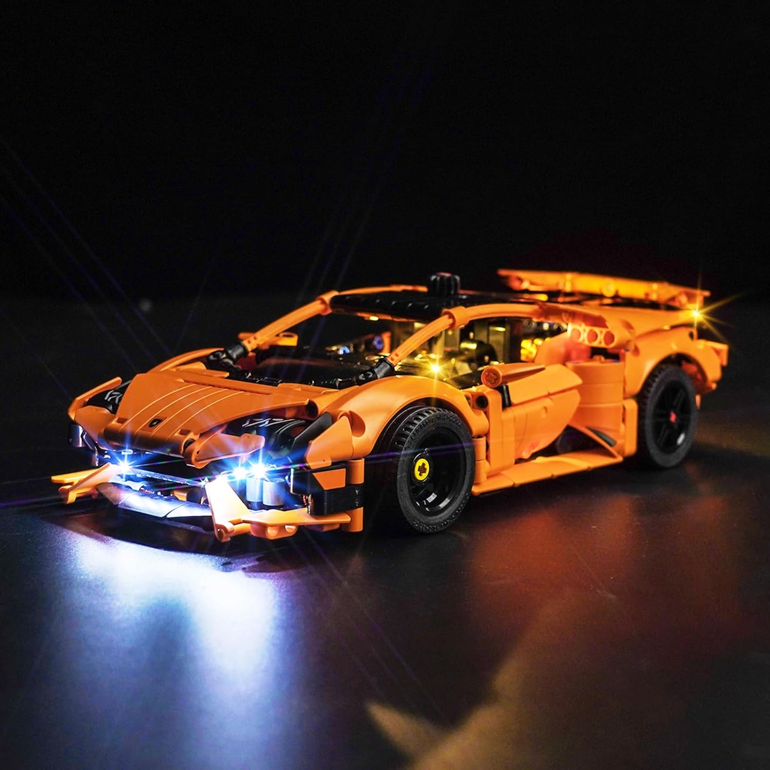 Upgraded Led Light Kit for Lego Technic Lamborghini Huracán Tecnica Orange Building Set, Compatible with Lego 42196 (Model Not Included)