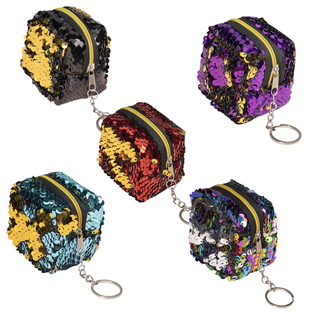 CIMAXIC 5pcs Mini Coin Purse Portable for Women Key Phone Bag Cosmetic Jewelry Storage Lightweight Design for Organizing Items