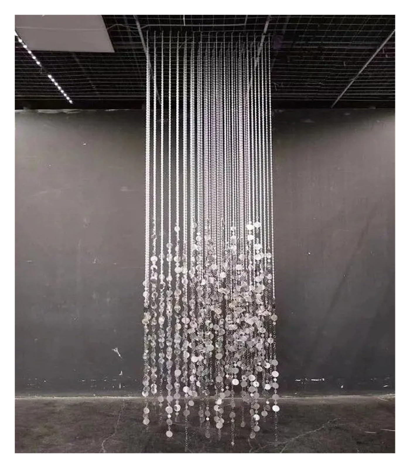 Cortina de cuentas cristal acrílico, decoración colgante lentejuelas plateadas | Cortina cuentas cristal acrílico, decoración colgante lentejuelas plateadas, arreglo jardín for salón banquetes boda