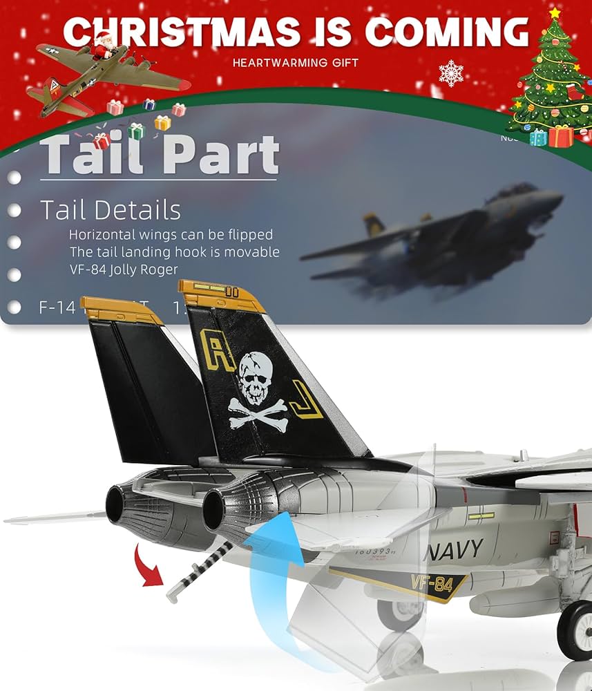 Amazon.co.jp: NUOTIE 1:72米海軍 F-14 トムキャット 合金モデル VF-84