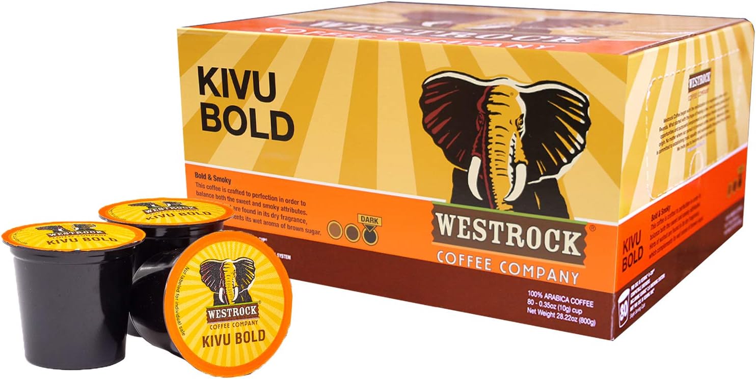Westrock Coffee Company, Kivu Bold, Single Serve Coffee Cup, Dark Roast (80)