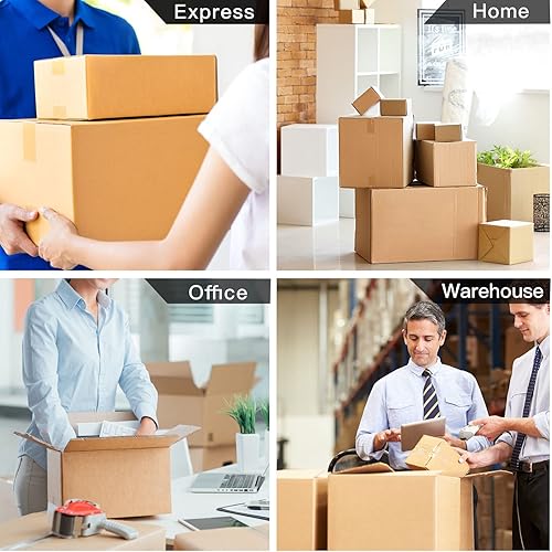 Miniatura 7 de BOMEI PACK Recambios de cinta de embalaje marrón, cinta de embalaje marrón con dispensador para envío, mudanza y embalaje, 6 rollos de 2.4 mil 1.88