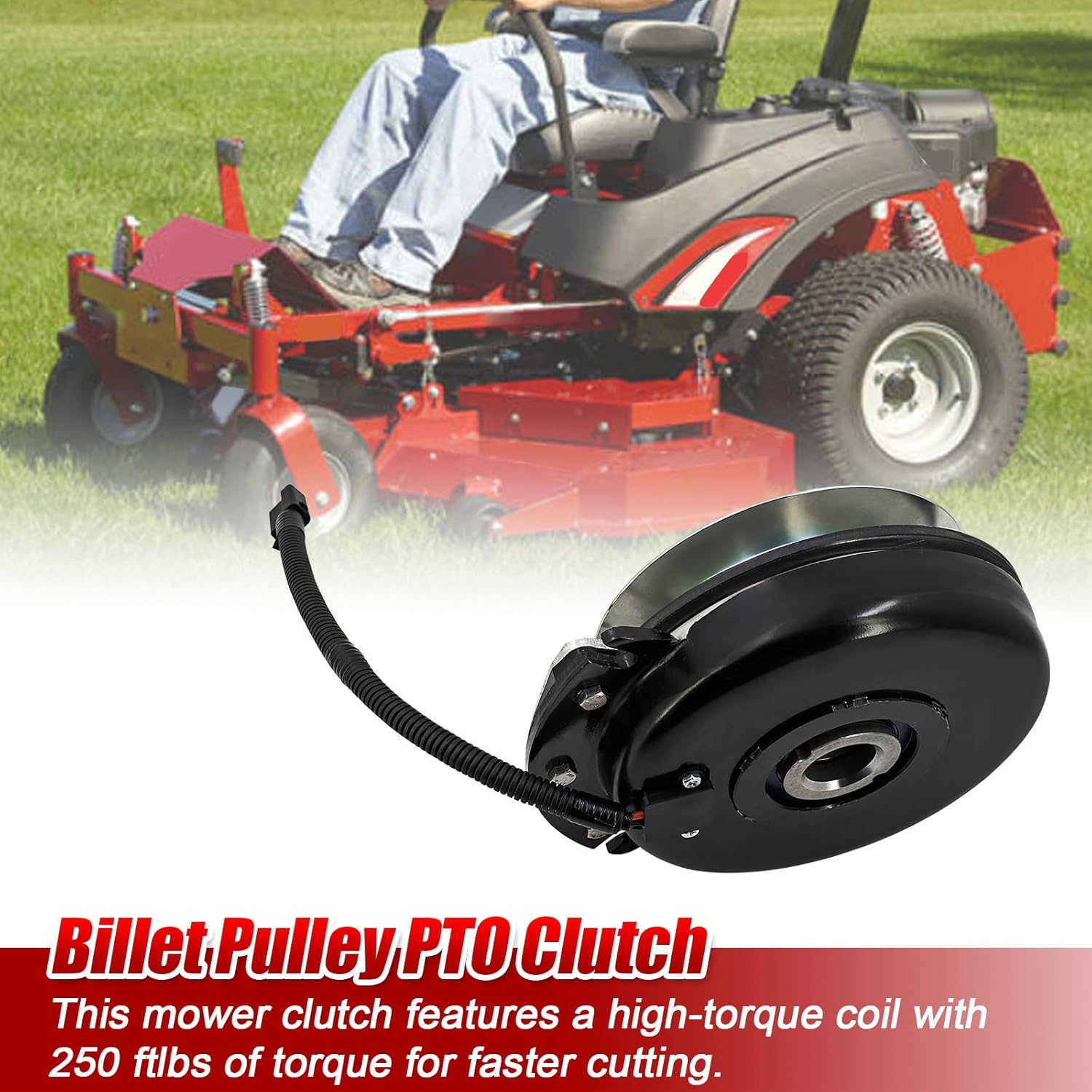 PTO Clutch Fit for Ferris 5101780YP 5101780 5102864, Compatible with Xtreme X0828 Clutch Assembly, Electric PTO Clutch for Warner 5228-20 5228-30 for Outdoor Lawn Mower