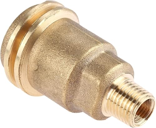 Miniatura 6 de Mtsooning QCC1 - Adaptador de montaje de gas propano de tuerca con rosca macho de 1/4 pulgadas, conectores rápidos de latón macizo de repuesto para