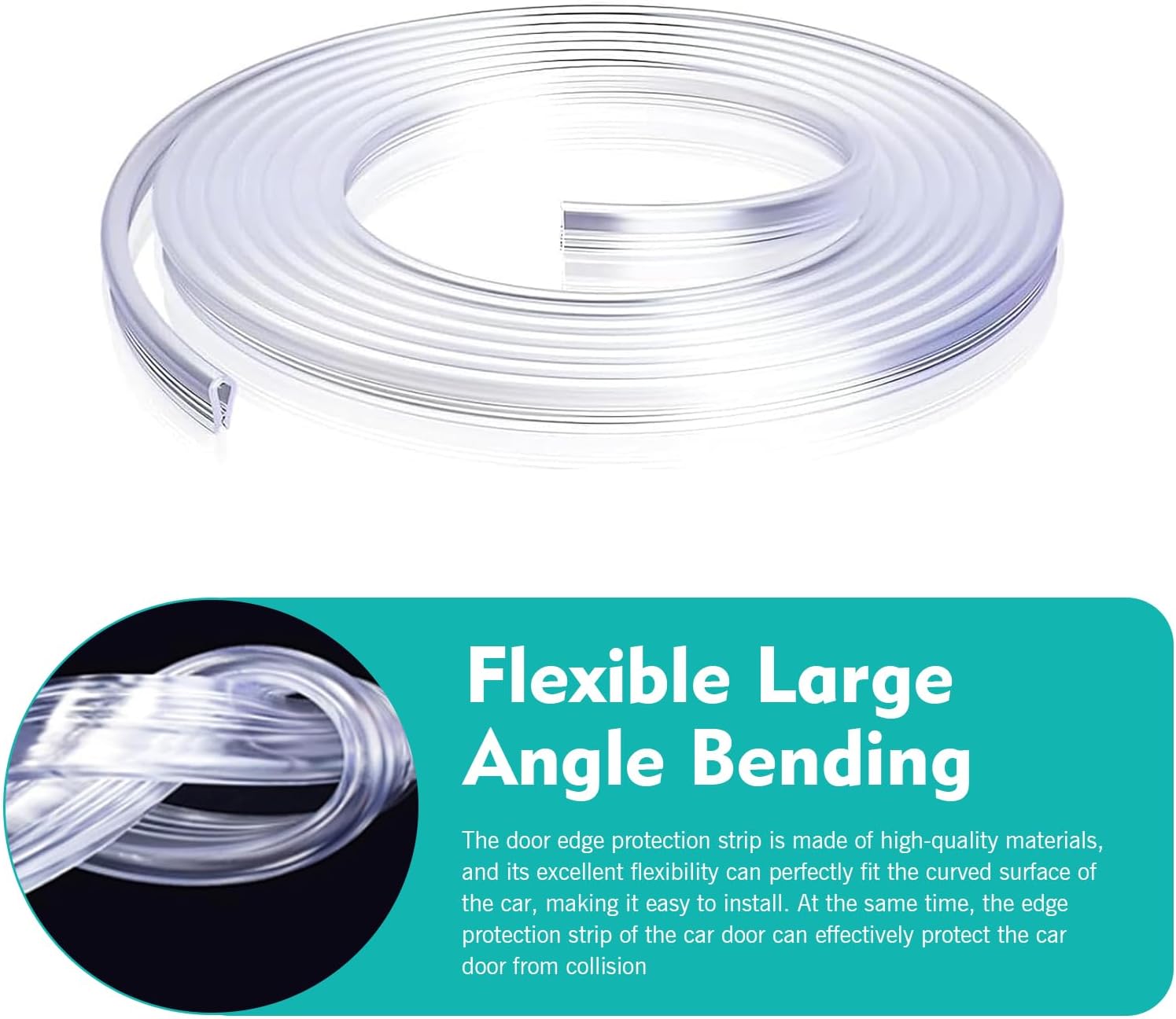 Car Door Edge Guards Clear, 16.4FT Door Edge Guards, Car Door Protector with U-Shaped, Scratch Resistant Edge Protective Trim, Auto Accessories, Universal for Most Vehicle