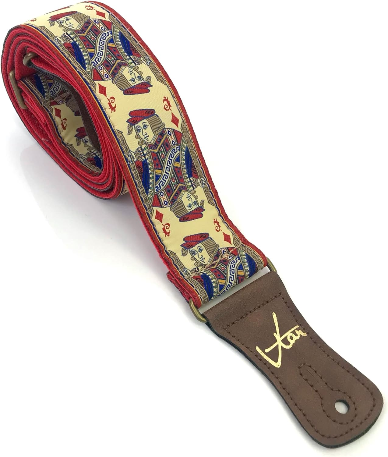 1to1 Music Guitar Strap - Vegan Jack of Diamonds by Vtar