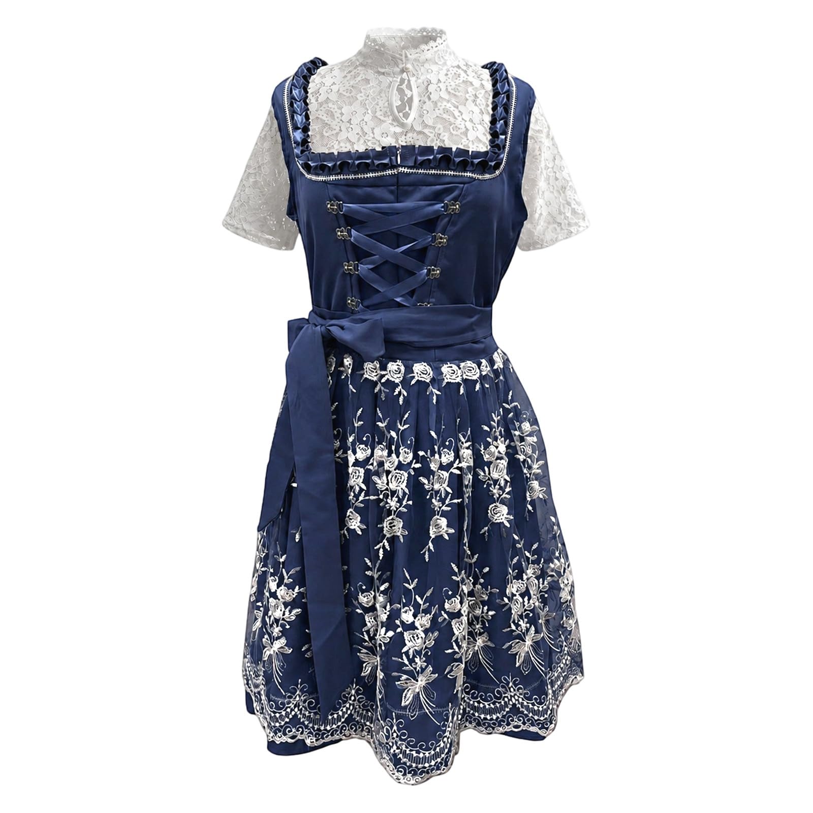 Generisch Splendido abito da sera per cosplay, abito da sera di ispirazione storica con elegante corsetto in pizzo, squisito e versatile, per feste, balli tutto l'anno