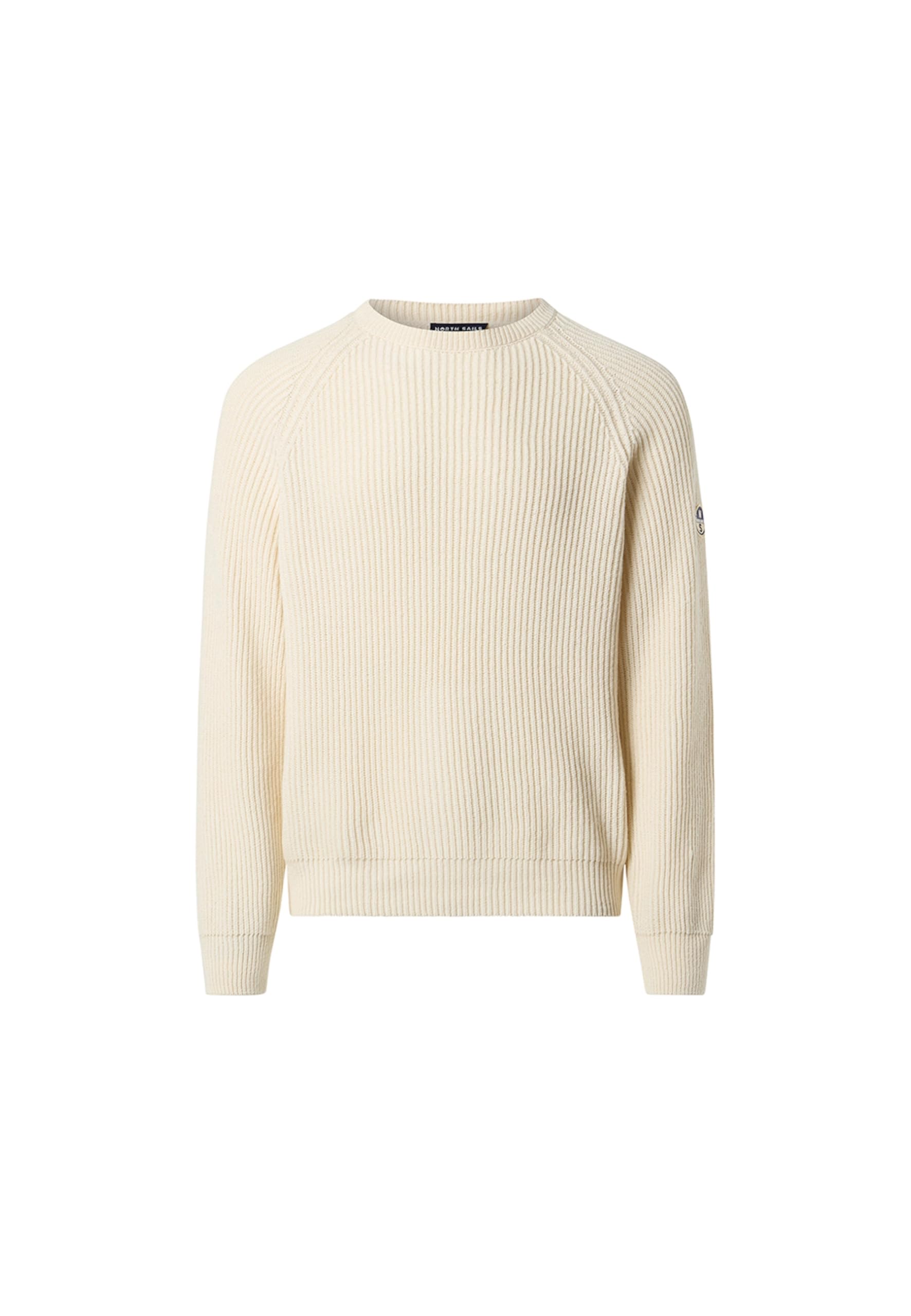 NORTH SAILS Maglione Uomo a Costa Inglese in Misto Cotone e Lana Tecnica Riciclata