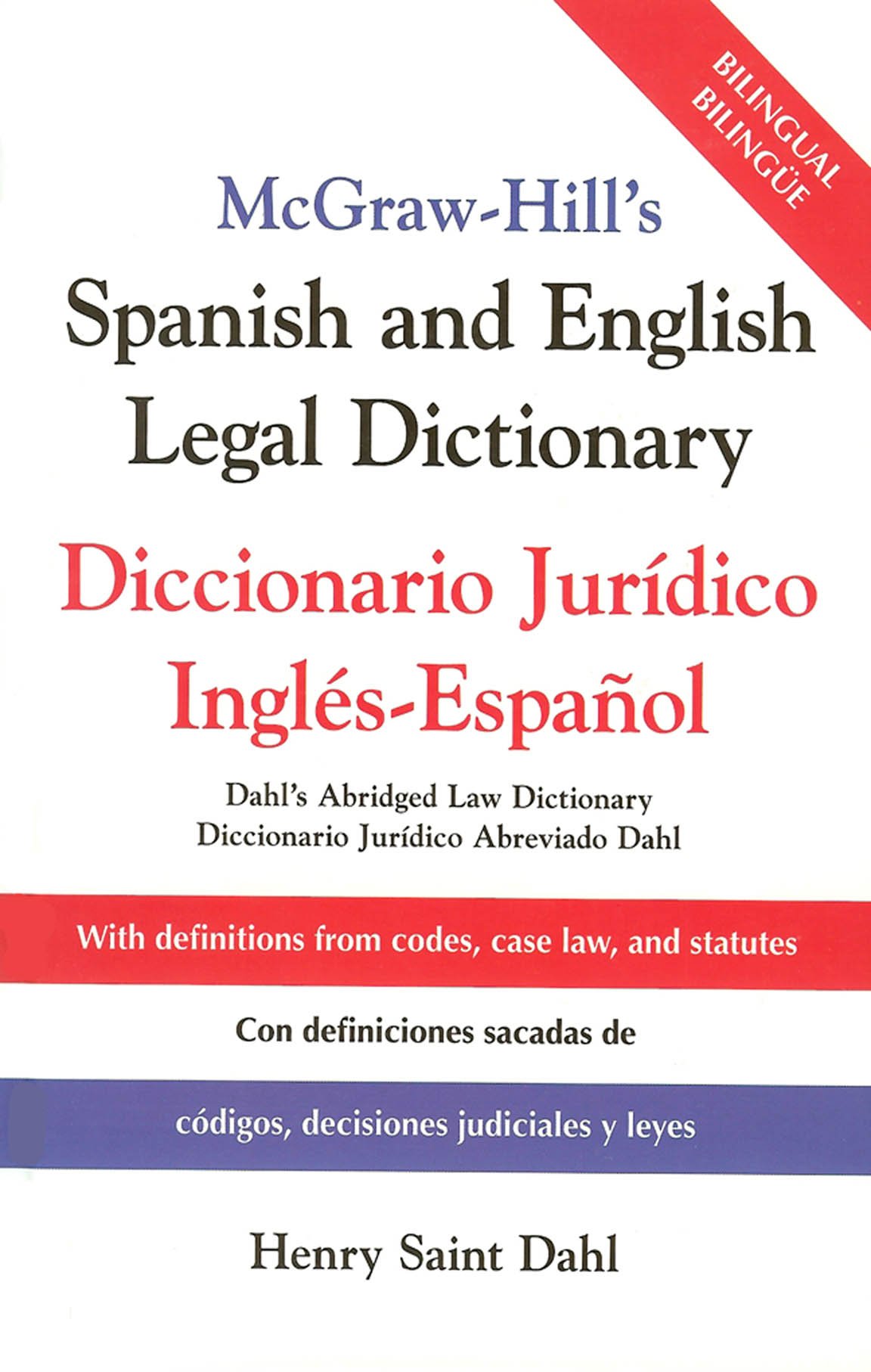 McGraw Hill's Spanish/English Legal Dict (PB): Doccionario Juridico Ingles-Espanol