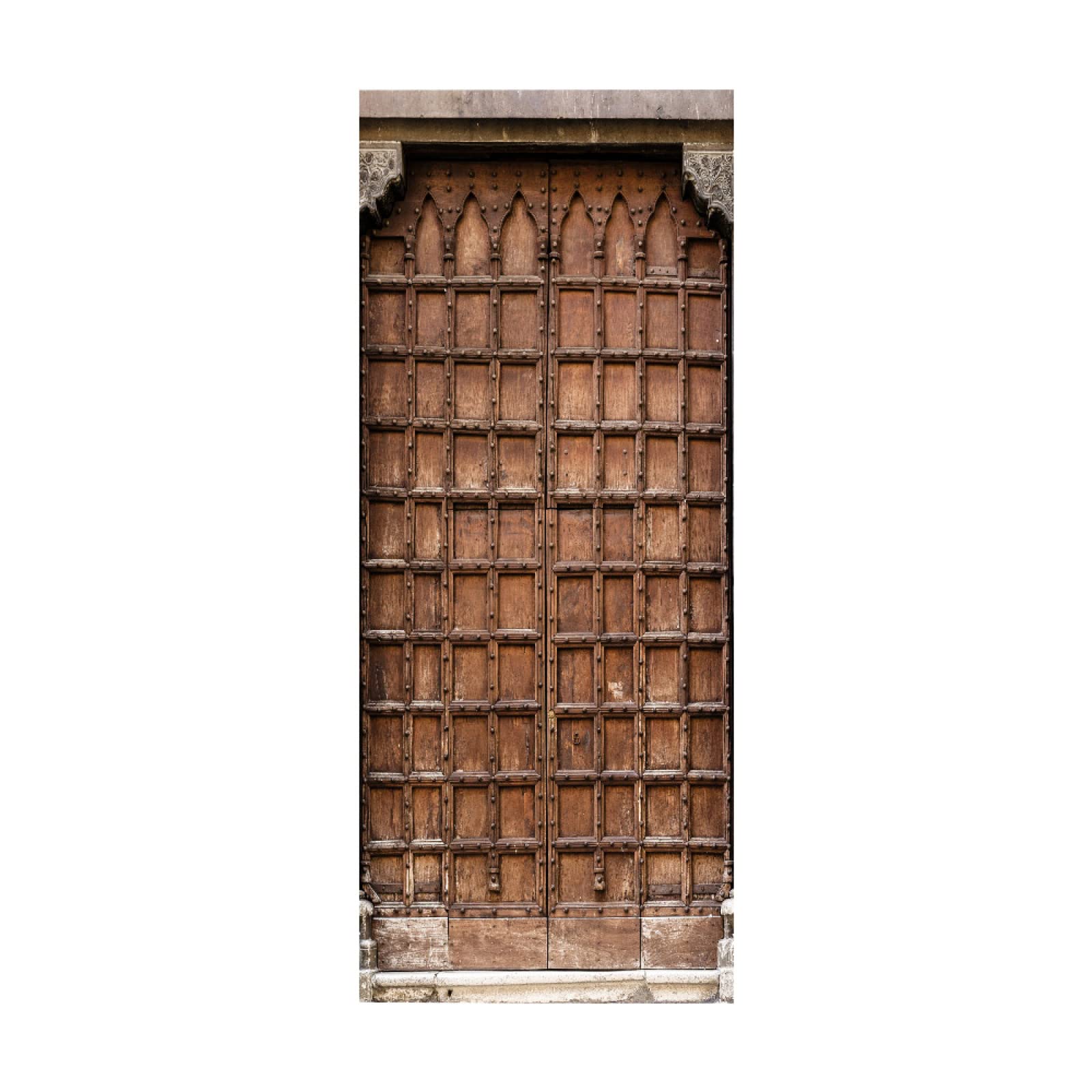 3D Door Stickers Creative Gate Mural Art Sticker Wallpaper Self-Adhesive Decals Removable Vinyl W85 x H205cm