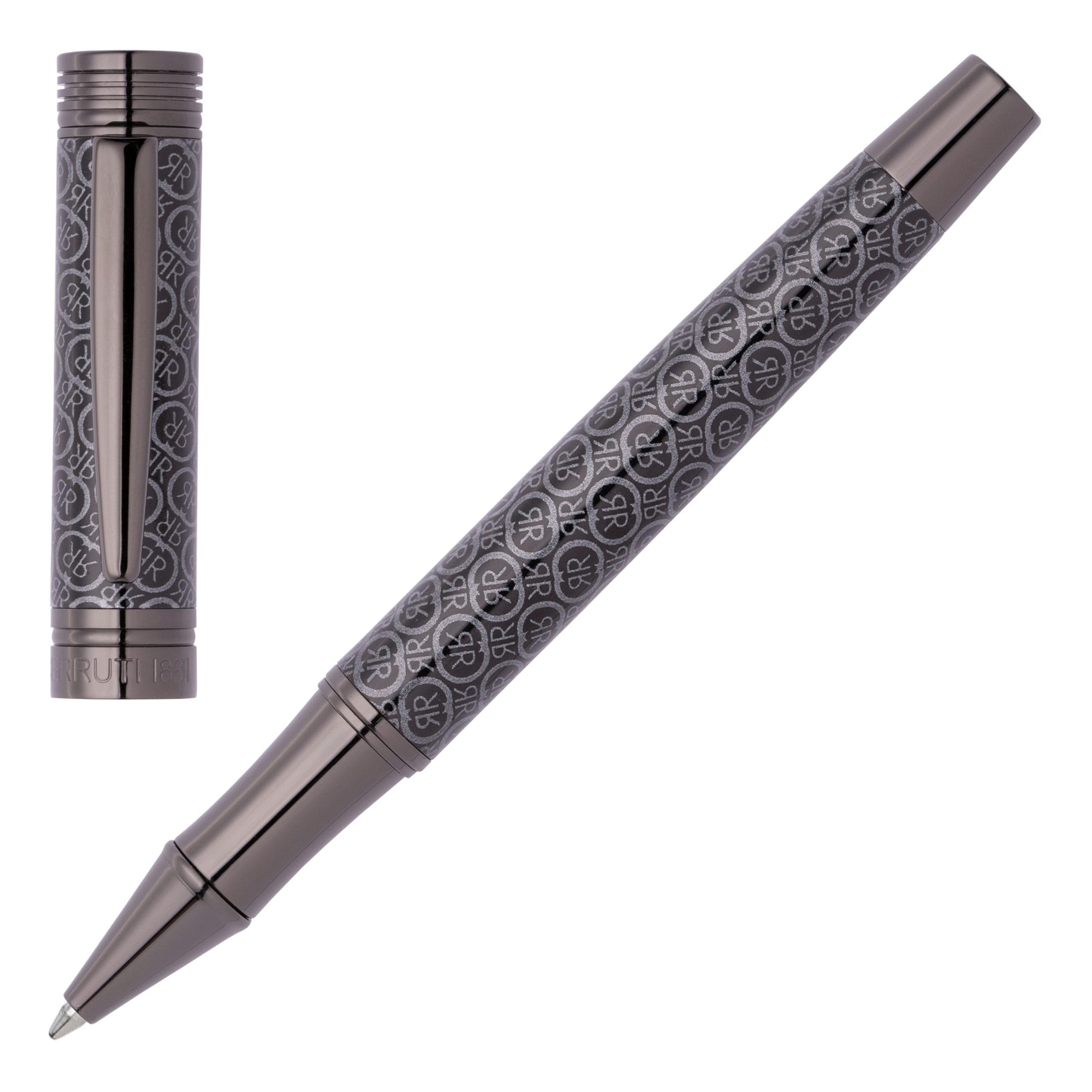 Cerruti 1881 Logomania Stylo roller Encre noire Coffret cadeau Gris