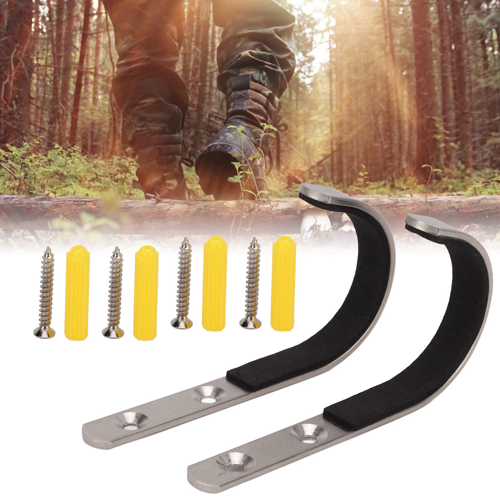 Ganci Per Fucili Da Parete 2 Pezzi - Gancio A J Per Attrezzatura Da Caccia E Tiro Con Arco - Foto 5