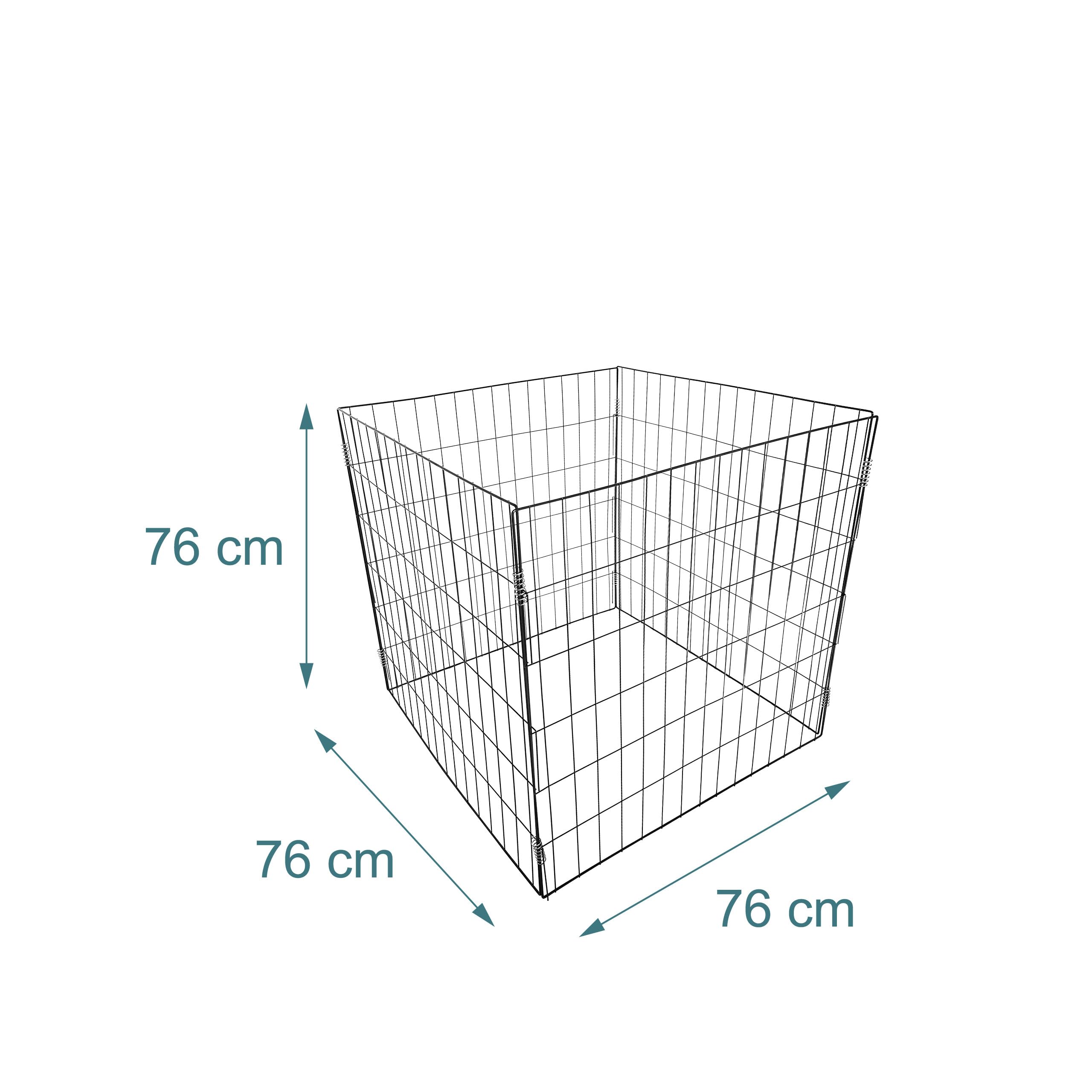 Relaxdays Composteur en métal, Lot de 2, 76x76x76 cm, Fil Acier thermolaqué, Jardin, Noir