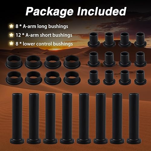 Miniatura 6 de Kit de bujes de brazo A de suspensión y bujes de control (8 inferiores y 20 brazos A) Compatible con Polaris Sportsman 335 400 450 500 570 600 700