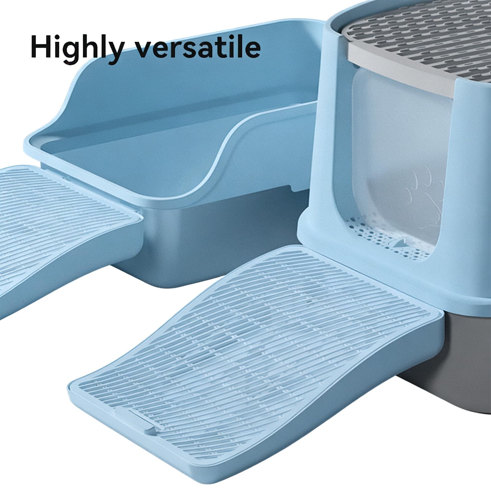 Escalera con Rampa para Caja de para Gatos, Receptor de para Gatos de Doble Capa, Atrapasueños para Mascotas con Base Antideslizante para