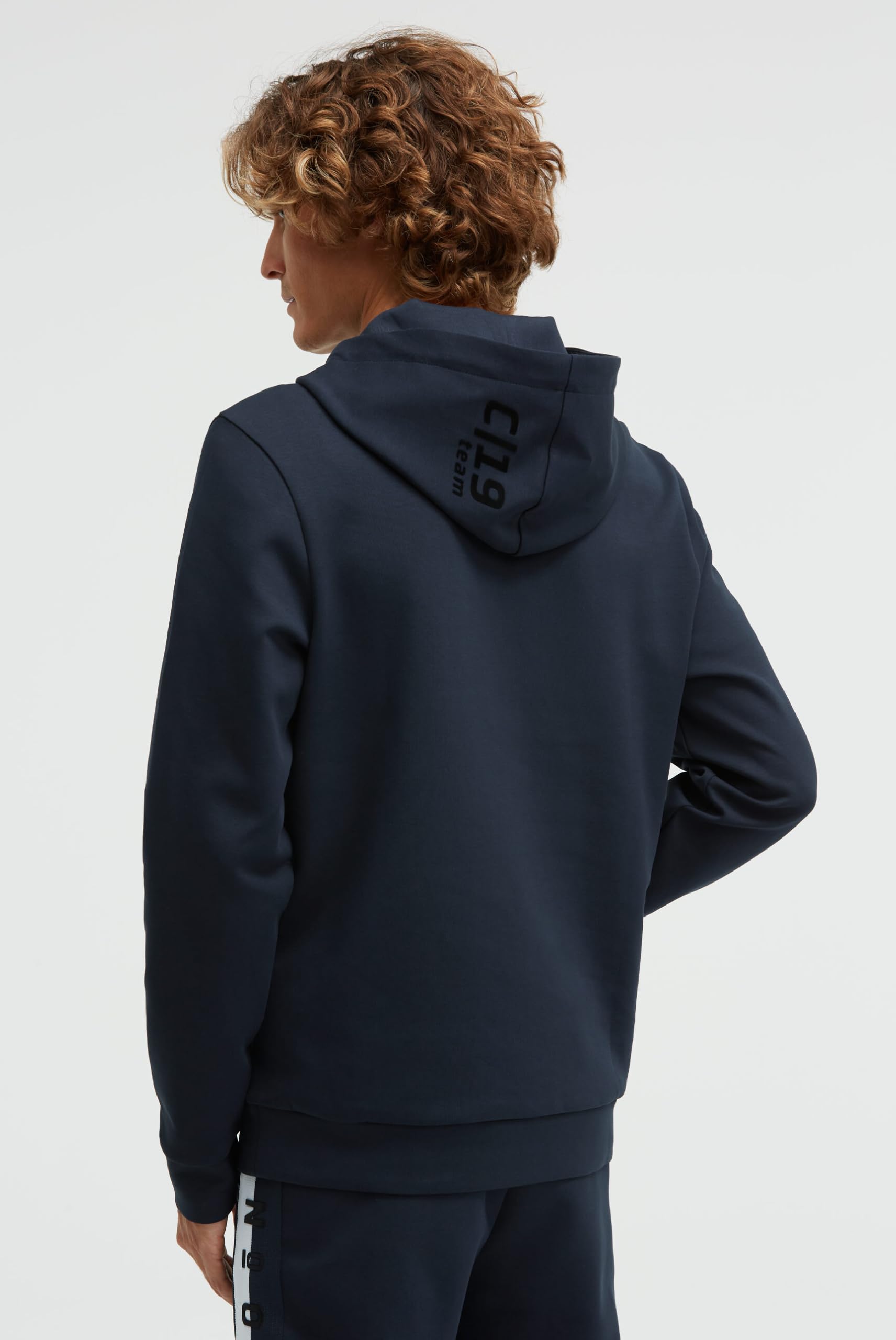 Camp David Herren Hoodie aus Interlock mit Frontprint