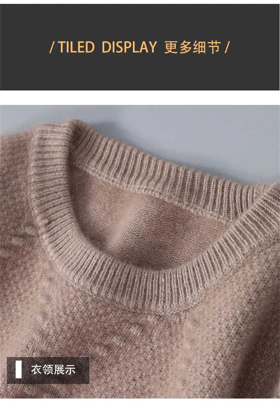 Suéter de invierno para hombre, 100% cachemira, cuello redondo, grueso, trenzado, suelto, talla grande