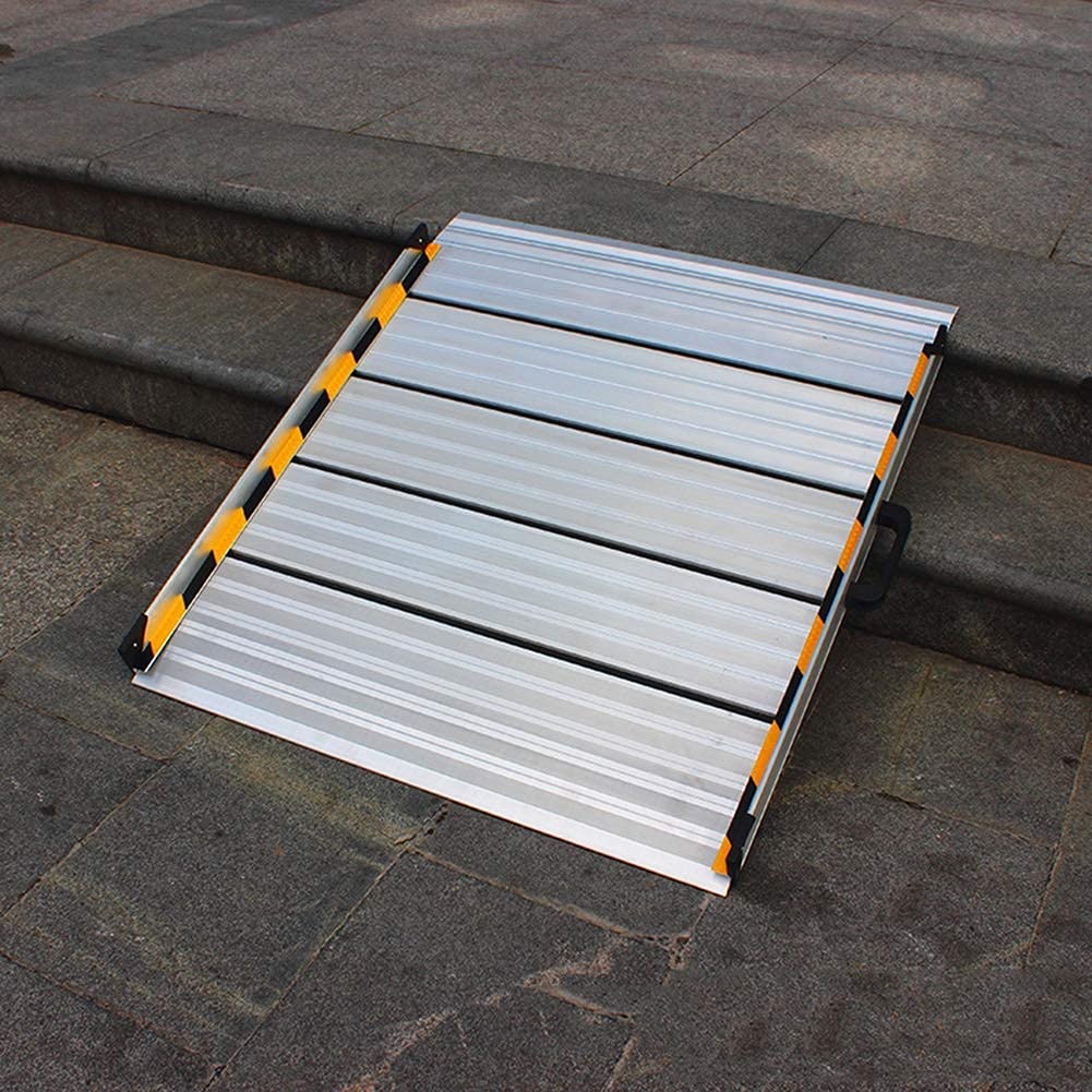 Rampa móvil para silla de ruedas, accesibilidad de aleación de aluminio, rampas de umbral de movilidad, portátil y multicolor, ayuda para discapacitados, conveniente