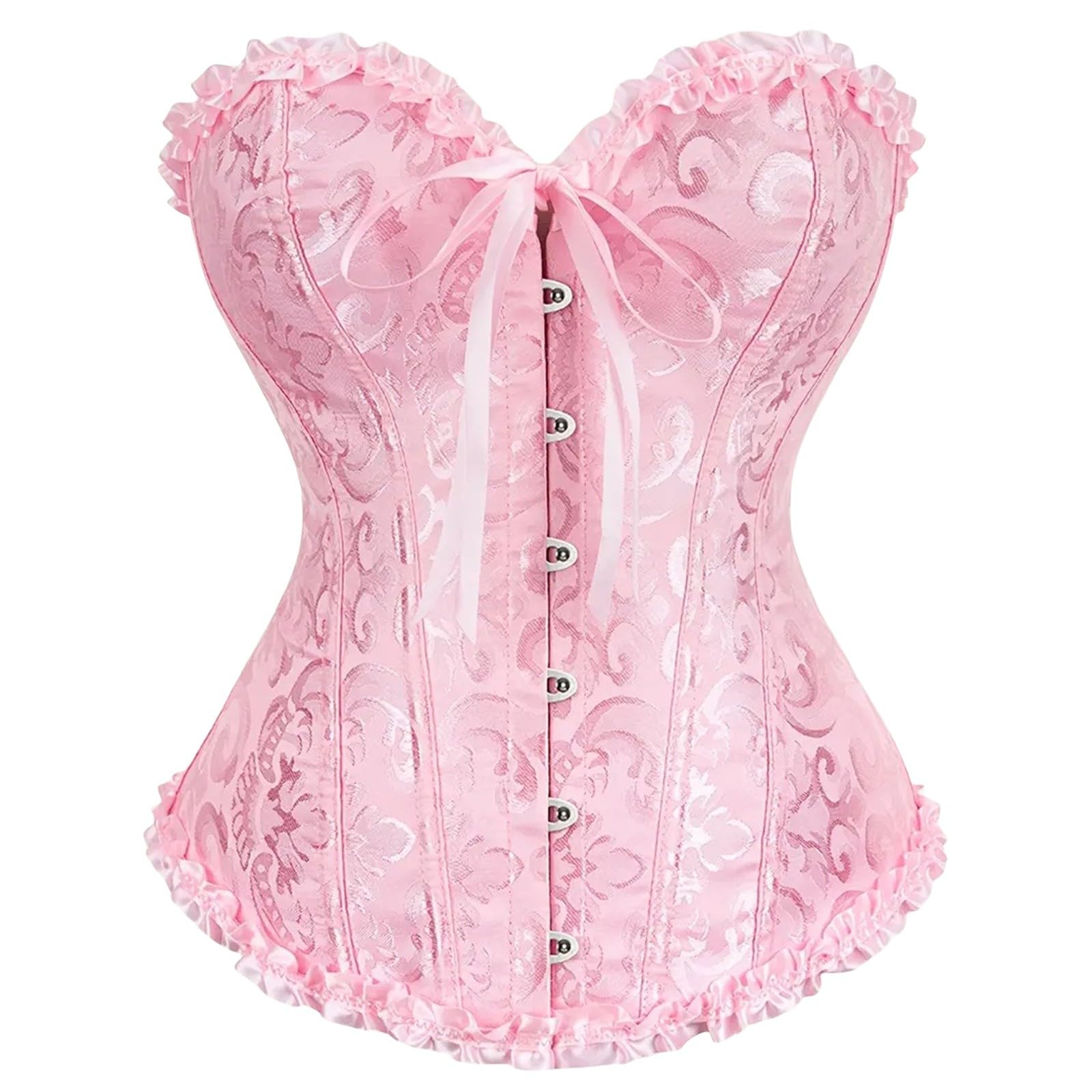 halloween costumes for plus size women, Ladie's Lace Up Boned Overbust Corset Top for Women Halloween, Christmas, Pirate Party, Wedding, Cosplay, Gothic Costumes Plus Size Bustier Lingerie Bodyshaper
