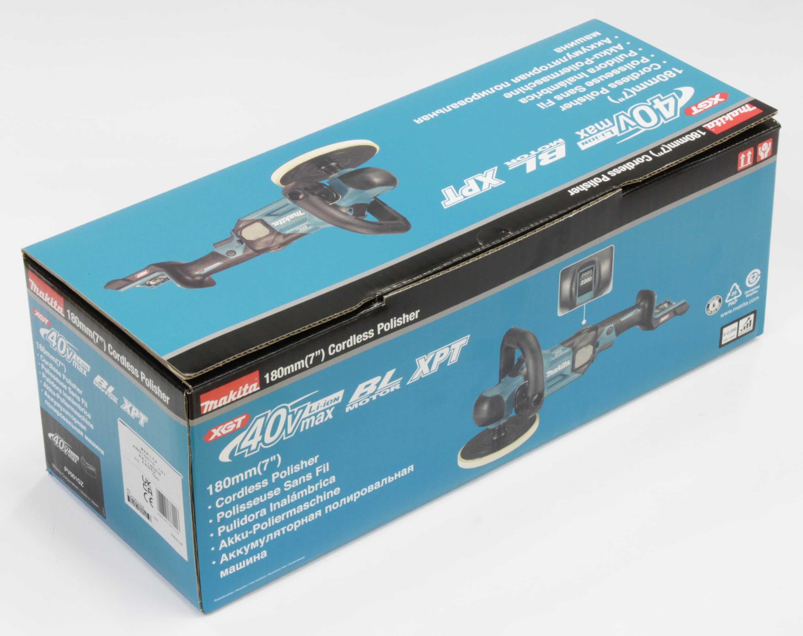 Makita PV001GZ Akku-Poliermaschine 40V max. (ohne Akku, ohne Ladegerät)