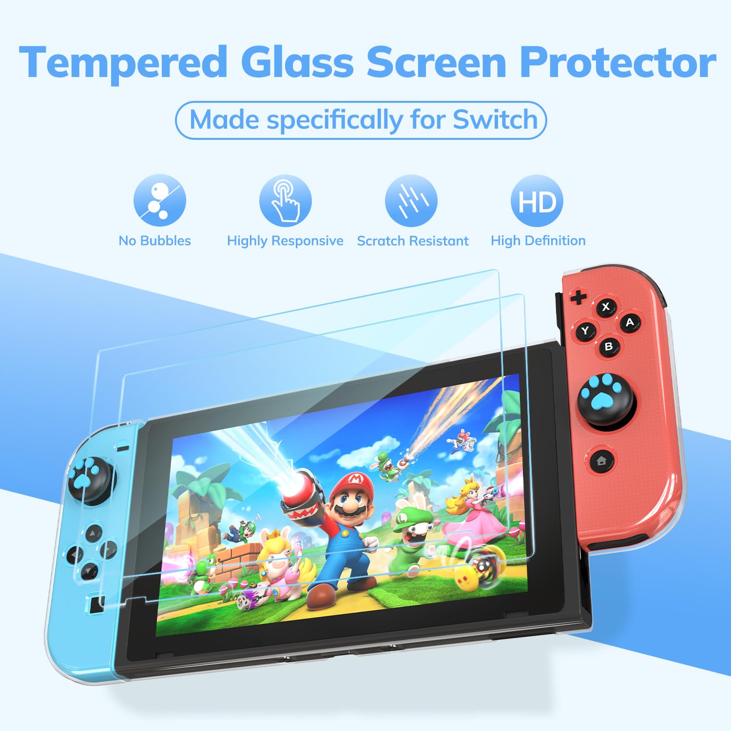 Younik Switch Zubehör Bundle, 16 in 1 Switch-Zubehör-Set enthält Switch Tragetasche, Schutzhülle für Konsole & J-Con, Bildschirmschutz, Verstellbarer Ständer, Switch Game Case und mehr