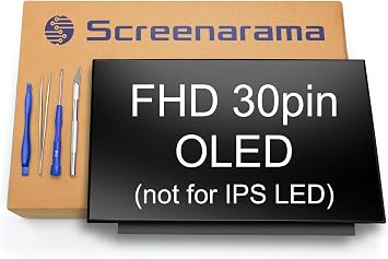SCREENARAMA New Screen Replacement for Samsung ATNA56YX03-0 OLED 30pin FHD 1920x1080 LCD Display with Tools and Tape