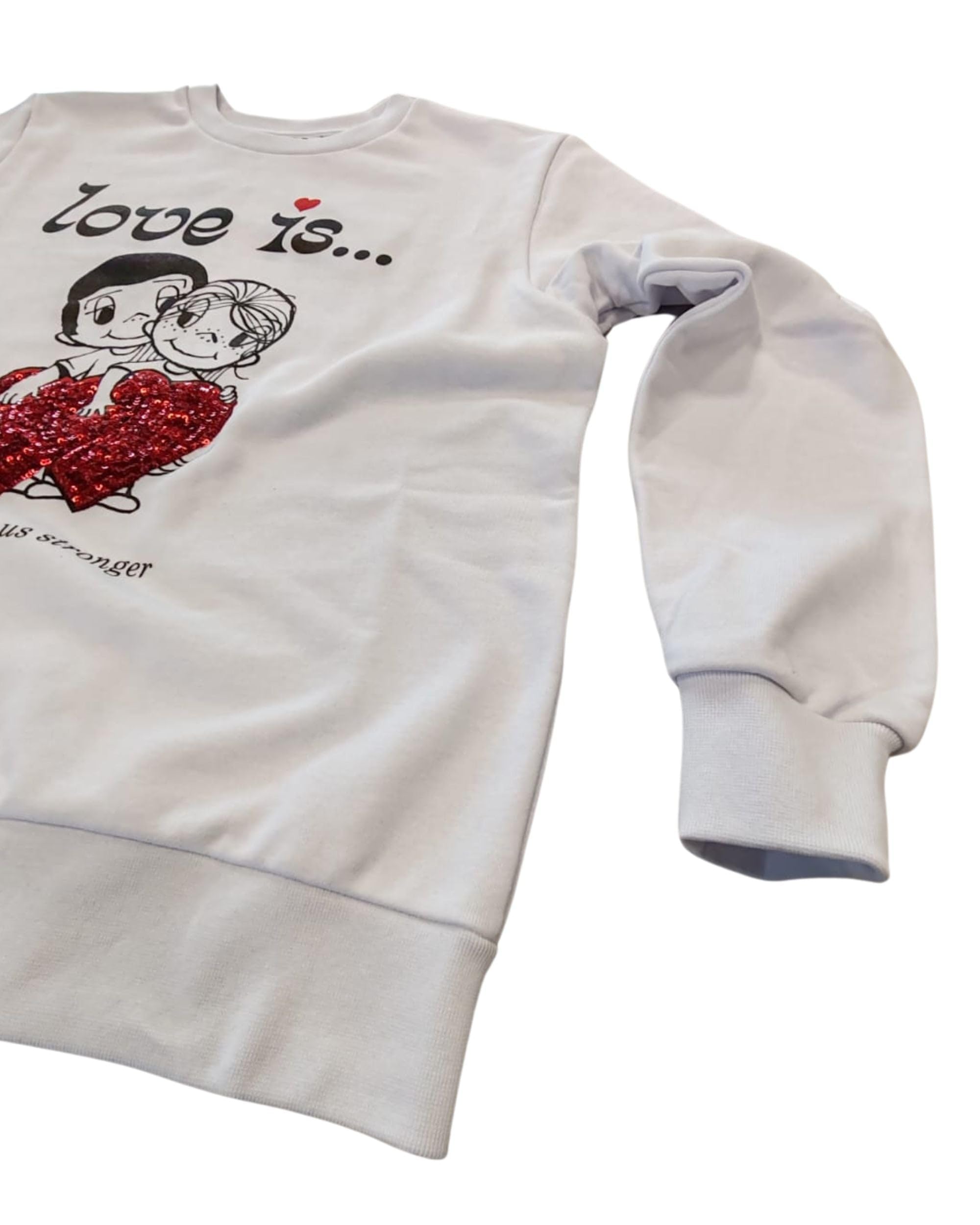 Gaelle Maglioncino Limited Edition Love Is Gaabw06020 Felpa Donna Cotone Bianco