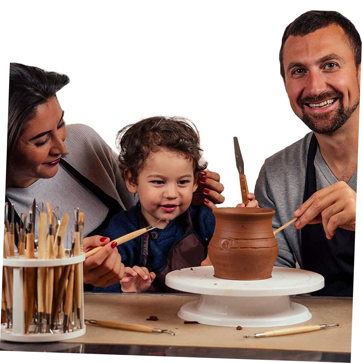 DOITOOL 2 Sätze Schnitzwerkzeug Töpferwerkzeuge Töpferei Polymer Bildhauerei Keramik Clay Modelling Tools skulpturenwerkzeuge lehmwerkzeuge töpferzubehör Clay Tools Schwamm