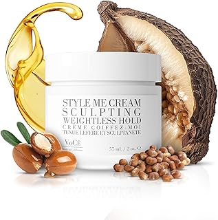 VoCÊ Haircare – Natural Styling Cream | Anti-Frizz, Weightless Hold, Shine Enhancing, Non-Toxic, Vegan Haircare for All Hair Types with Argan Oil, Baobab Extract, Brazil Nut Oil (2 oz | 57 ml)