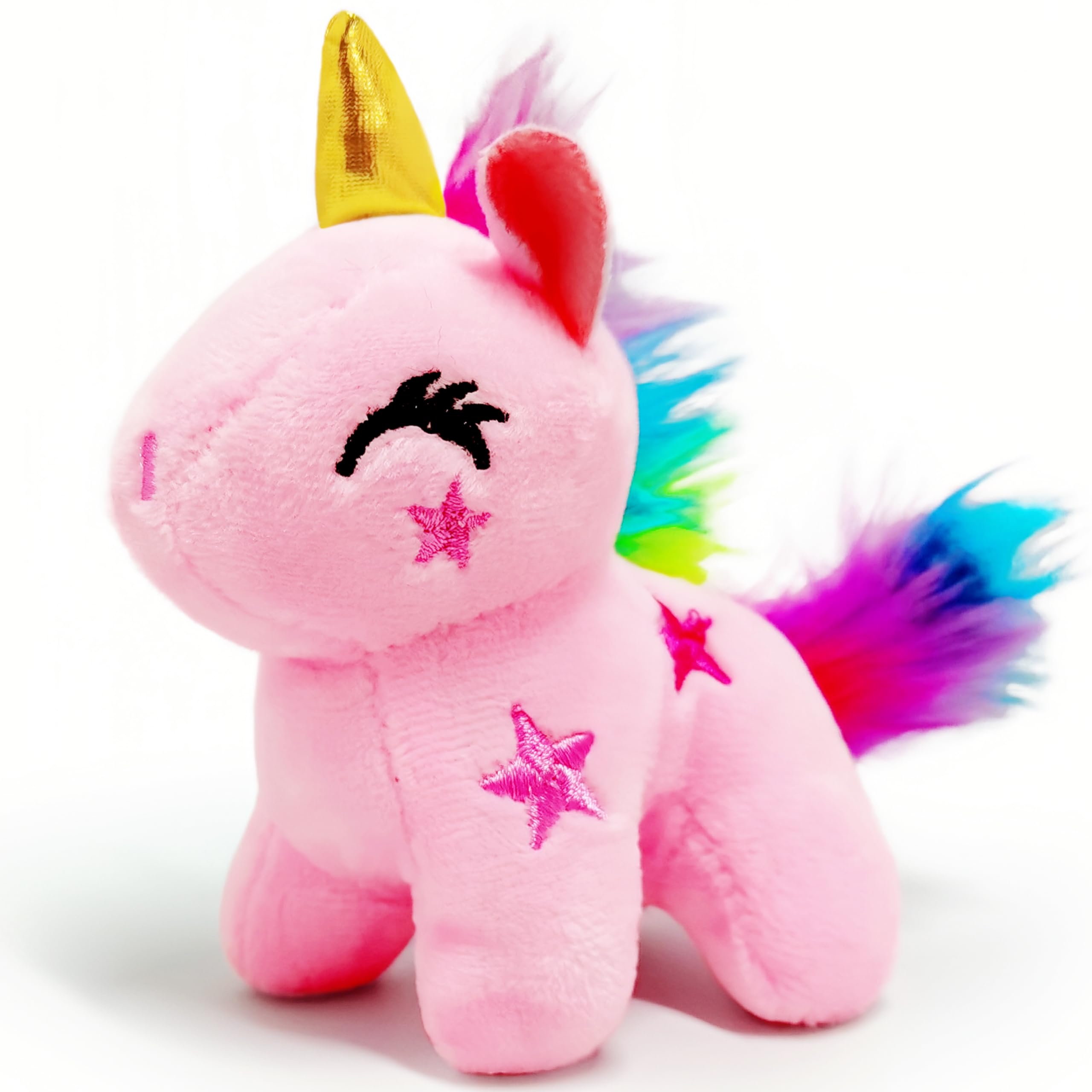 Light Pink Unicorn Stuffed Animals Kawaii Plushies for Girls and Boys Soft Unicorn Mini Plush Toys Key Chains