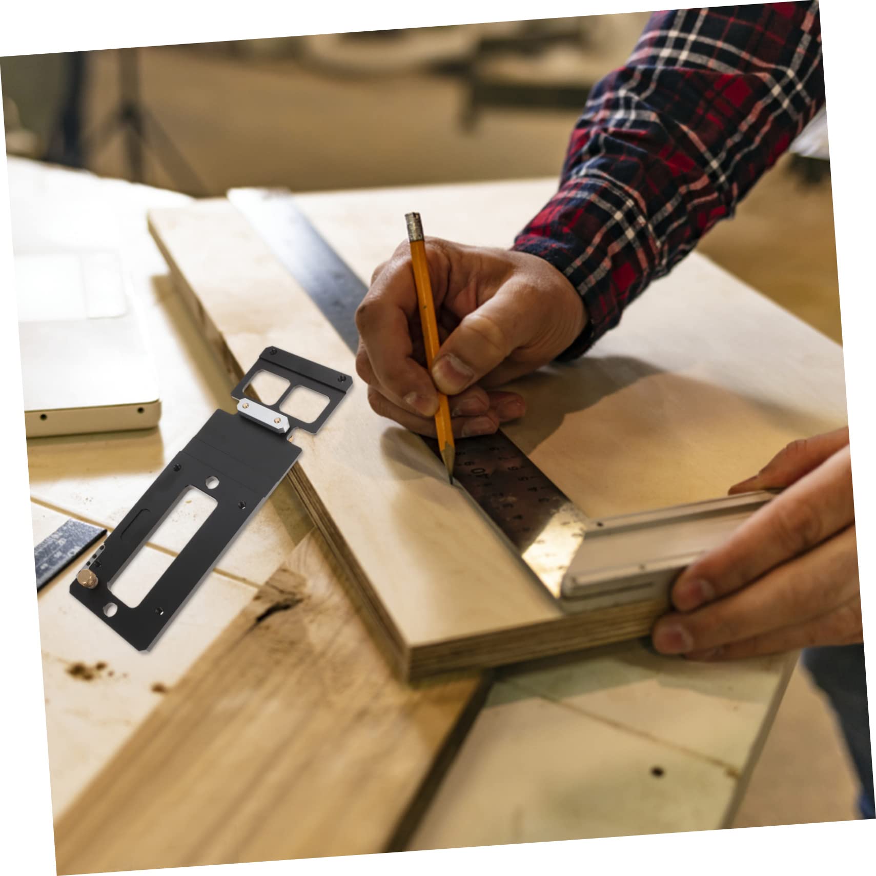 DOITOOL Guida Angolare 260mm per Seghetto Circolare, Lega di Alluminio e Rame, Corpo Fresato Cnc, Facile da Installare, Stabile e Sicura