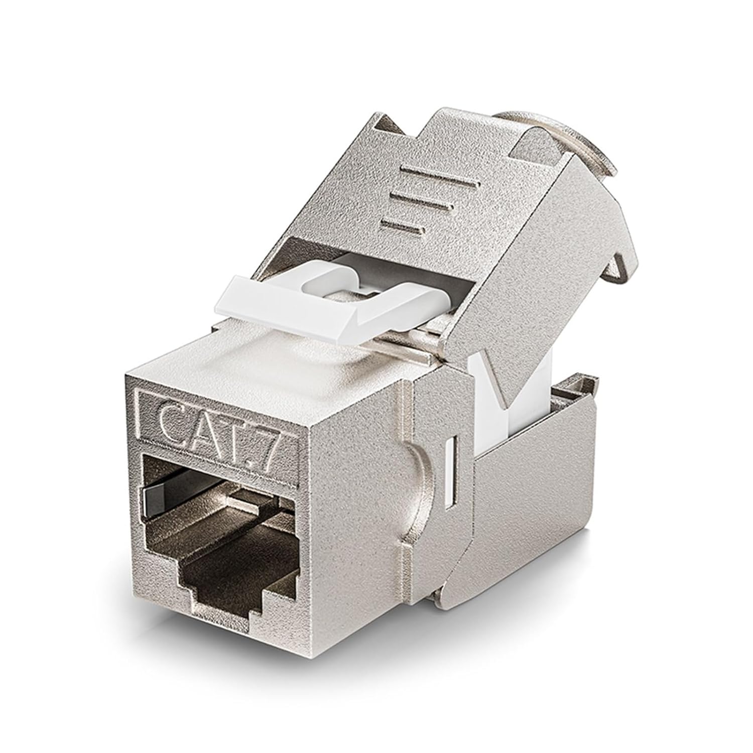 Shielded RJ45 CAT8 Cat7 Cat6a Jack STP 180 Degree Zinc Alloy Modular Adapter Coupler(6 pcs,CAT8)