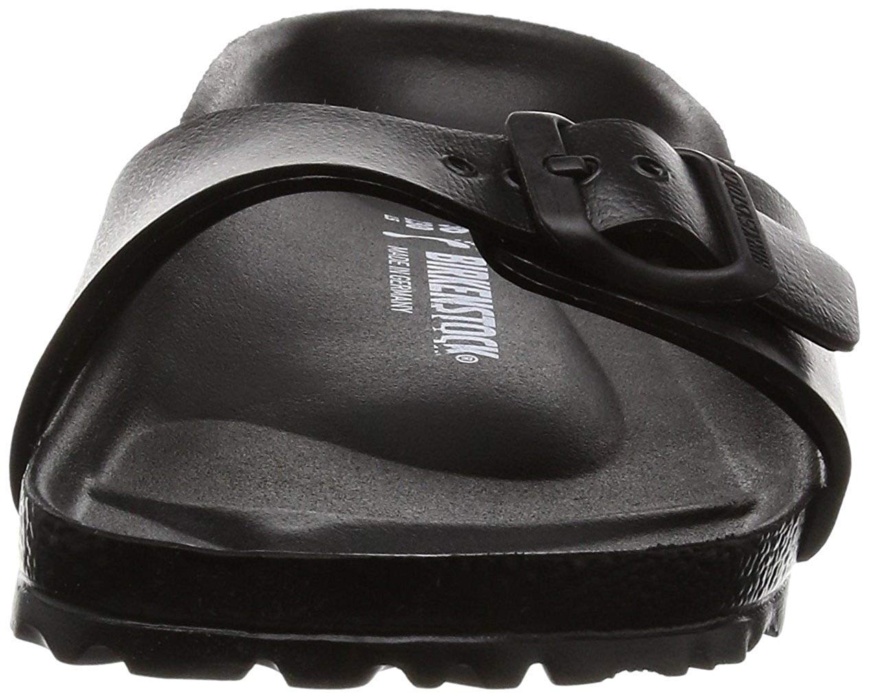 Birkenstock Madrid EVA 128163 Noir Noir Femmes Pantoufles en Caoutchouc Boucle