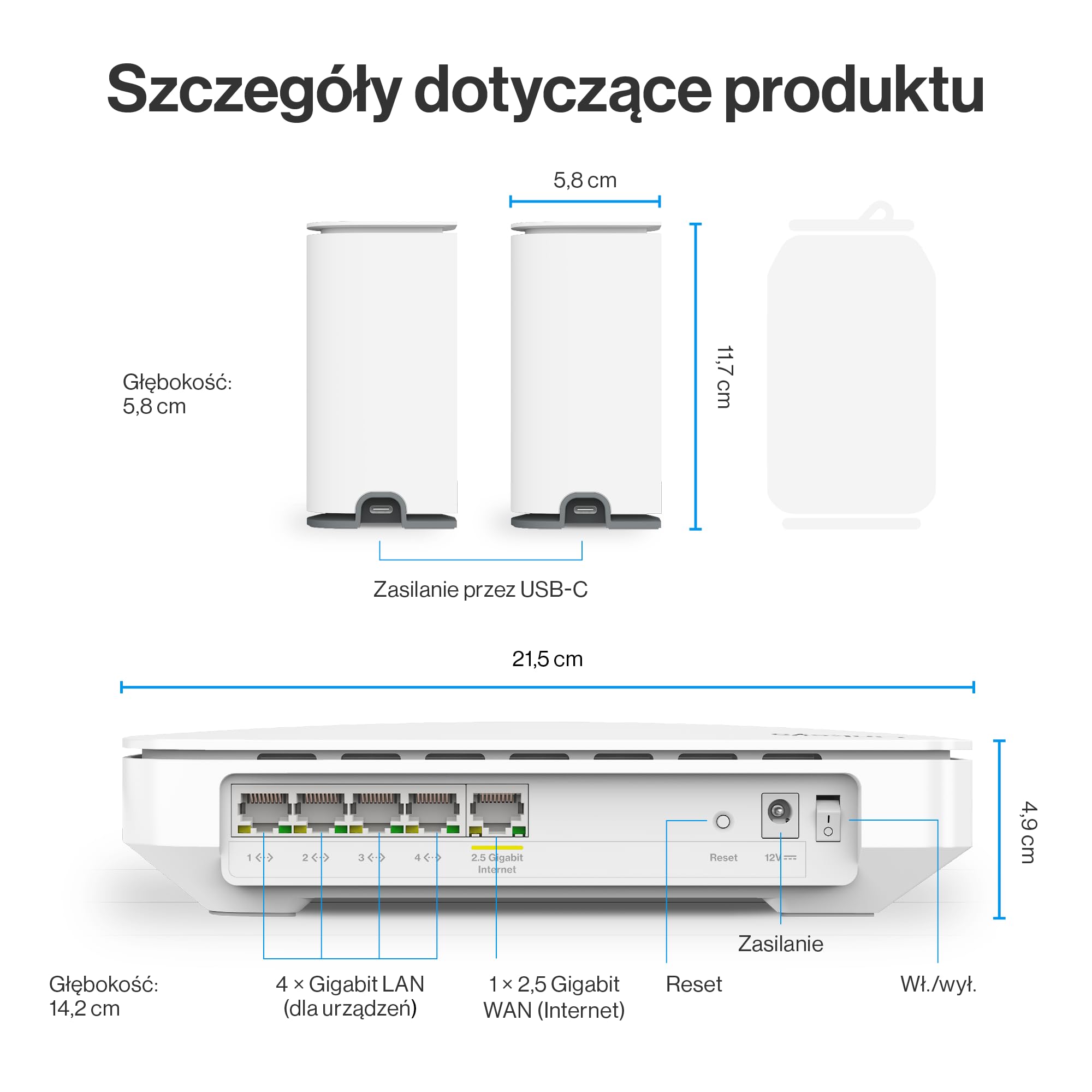 Linksys Dwupasmowy System Mesh Wi-Fi Velop Micro 6, Router Wi-Fi 6, Prędkość do 3 Gb/s, Zasięg 465 mkw, Obsługa Ponad 150 Urządzeń, Zastępuje Router i Wzmacniacz Sygnału, 3 szt.