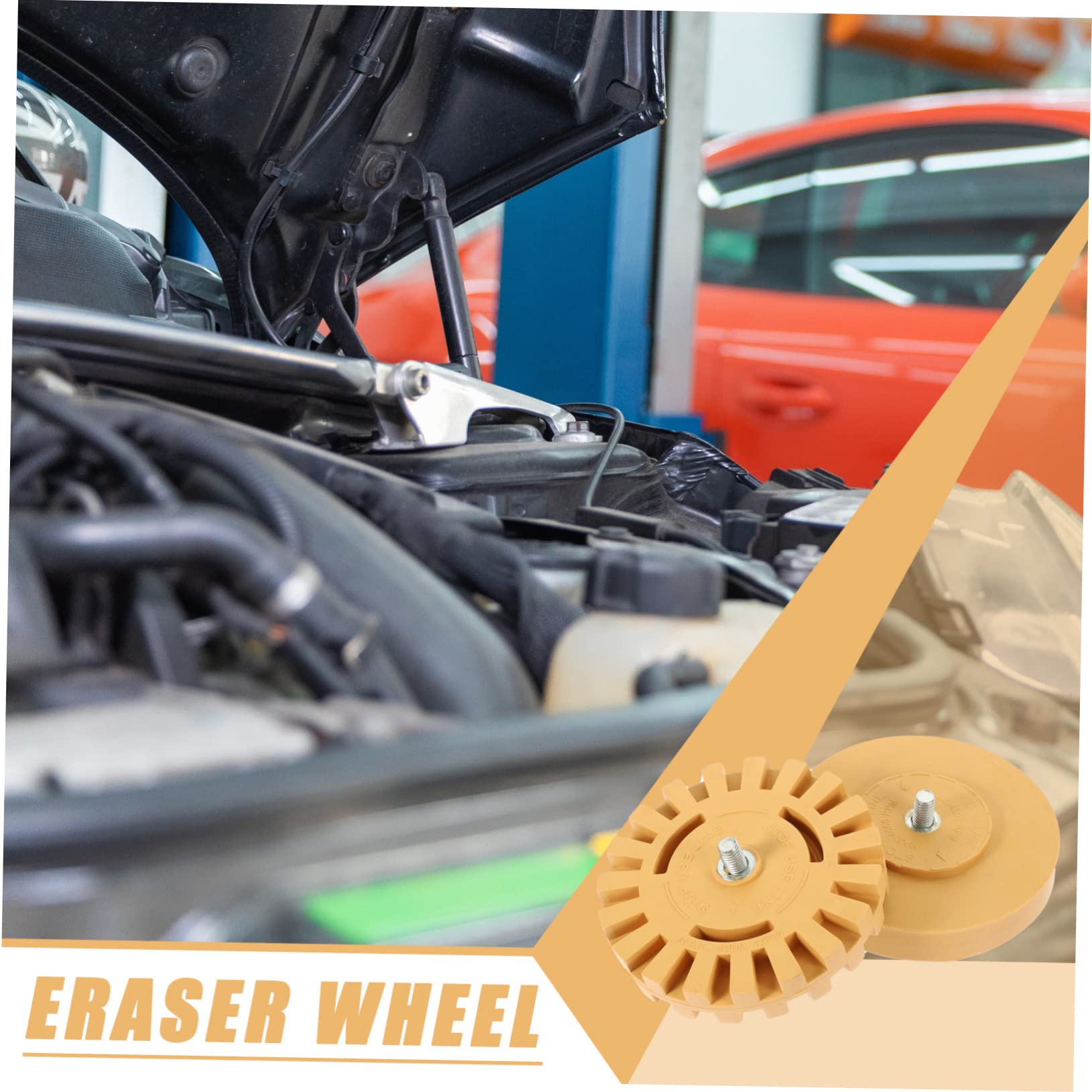 Uonlytech Sticker Remover Wheel Decal Eraser Wheel for Cars 2pcs Set Quick Heat Dissipation Rubber Material