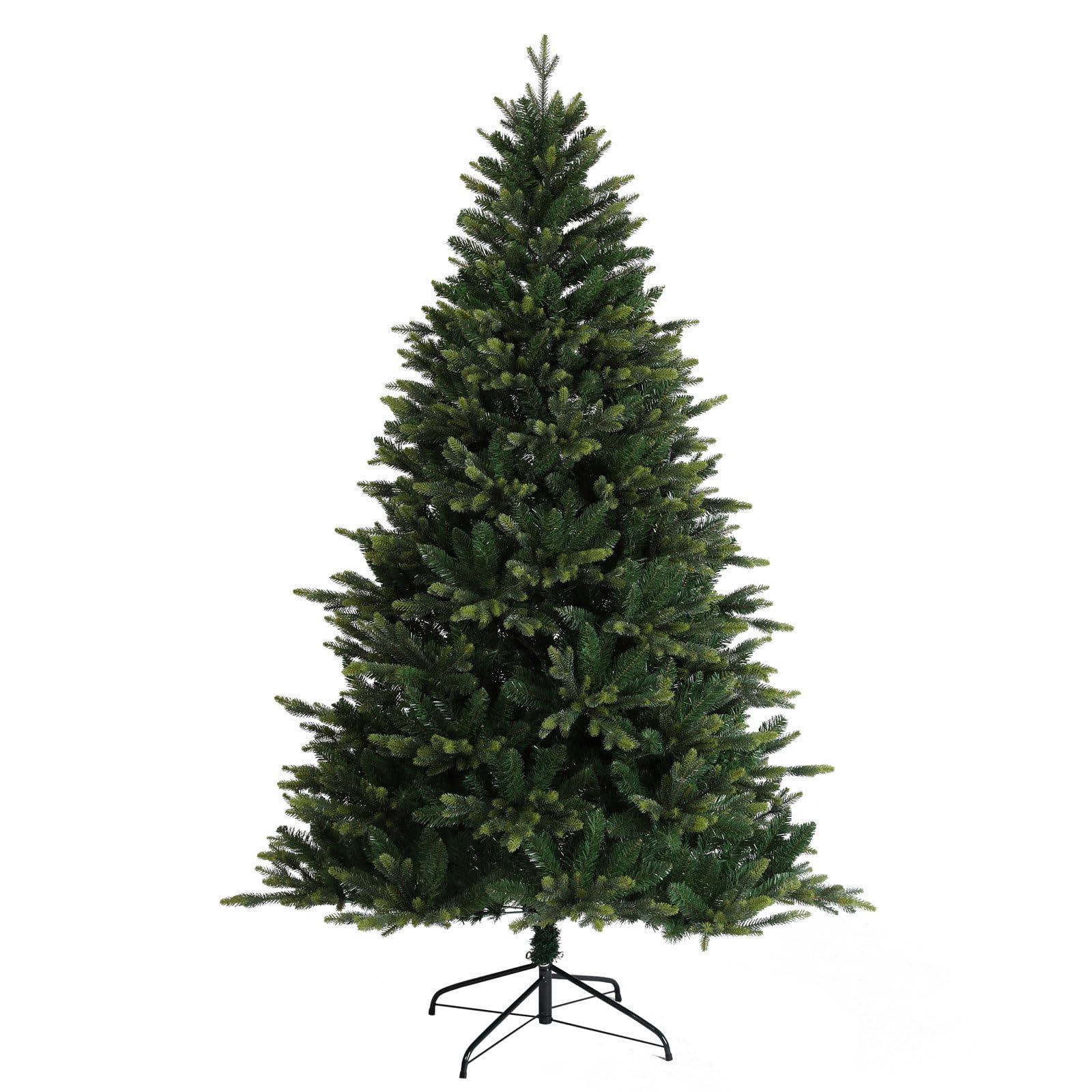 SVITA Sapin de Noël artificiel faux arbre de qualité supérieure - 210 cm - Avec support en métal - Système de pliage