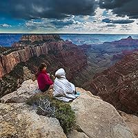 Vista 4 de Manta térmica con capucha acolchada y cálida, saco de dormir ligero para unisex, color beige, Beige