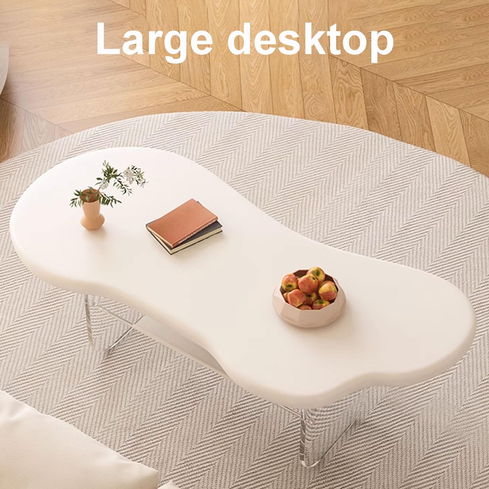 Stoliki Końcowe Salon Nowoczesny, Stolik Kawowy ze Schowkiem, Stolik Boczny do Kanapy, Stoliki Końcowe Sypialnia Wykonane z Akrylu + Drewno Konstrukcyjne(100x50x42cm)