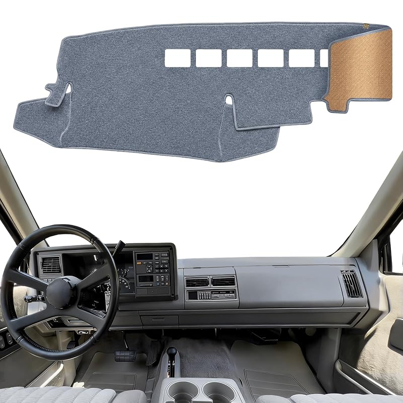 Capa para Painel Dash Mat KEYOOG para GMC/Chevy C1500, K1500, C2500, K3500, Suburban, Blazer e Yukon 1988–1994 Cinza