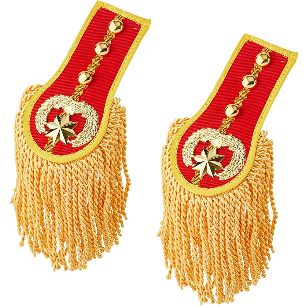 SUPERFINDINGS 2PCS Epaulettes Punk Tassel Epaulettes for Cosplay Costume
