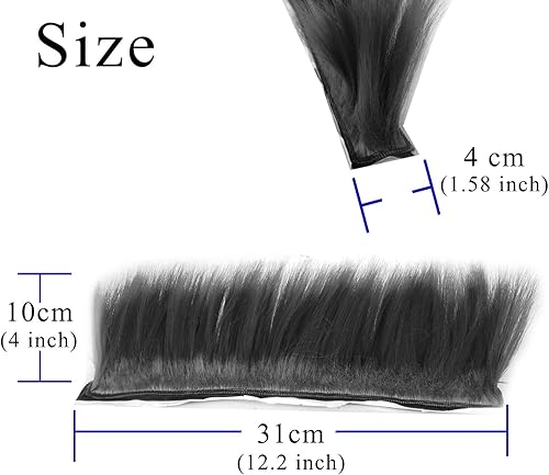 Miniatura 5 de 3T-SISTER Cresta estilo mohicano con adhesivo para casco de motocicleta, bicicleta, esquí, snowboard. Incluye peluca estilo mohicano para trajes de