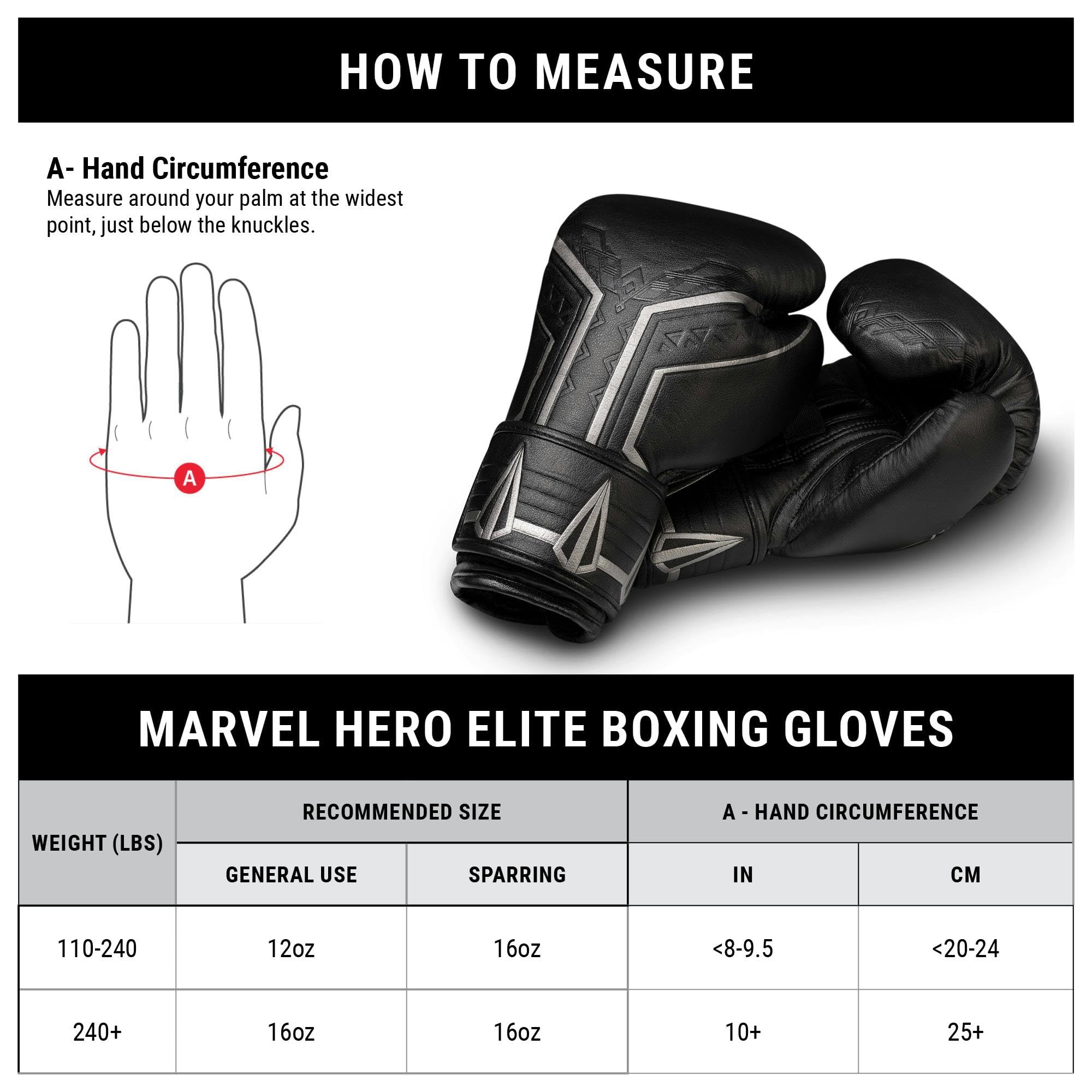 Hayabusa Marvel Boxing Gloves (Black Panther, 16oz) : Amazon.nl