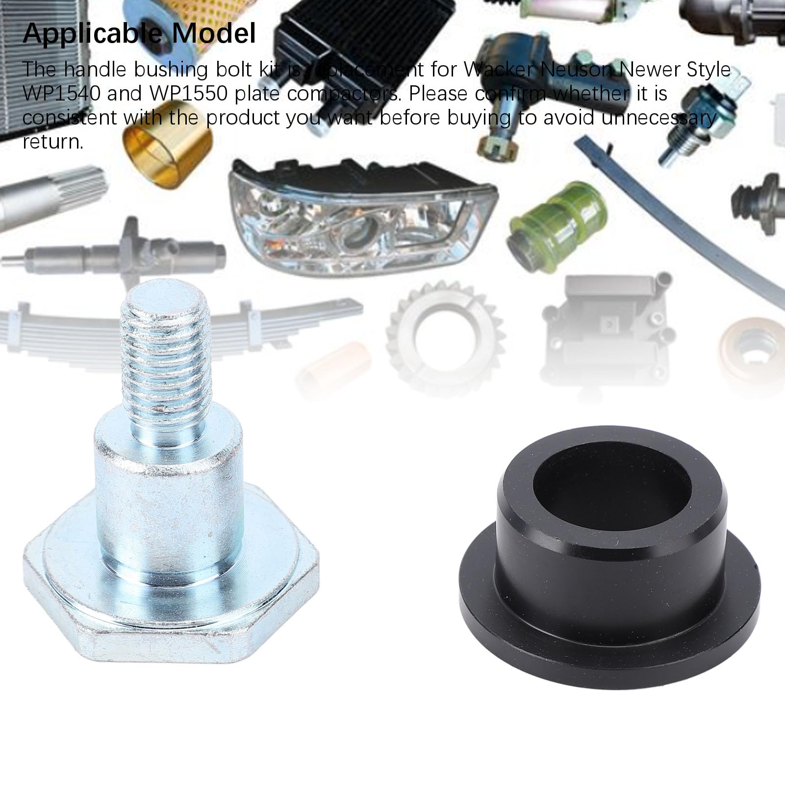 Haofy 5100028928 Kit de Boulon de Bague de Poignée, Remplacement de Métal WP1540 et Compacteurs de Plaques WP1550, avec Tout Ce Dont Vous Avez Besoin pour Une Installation Rapide et
